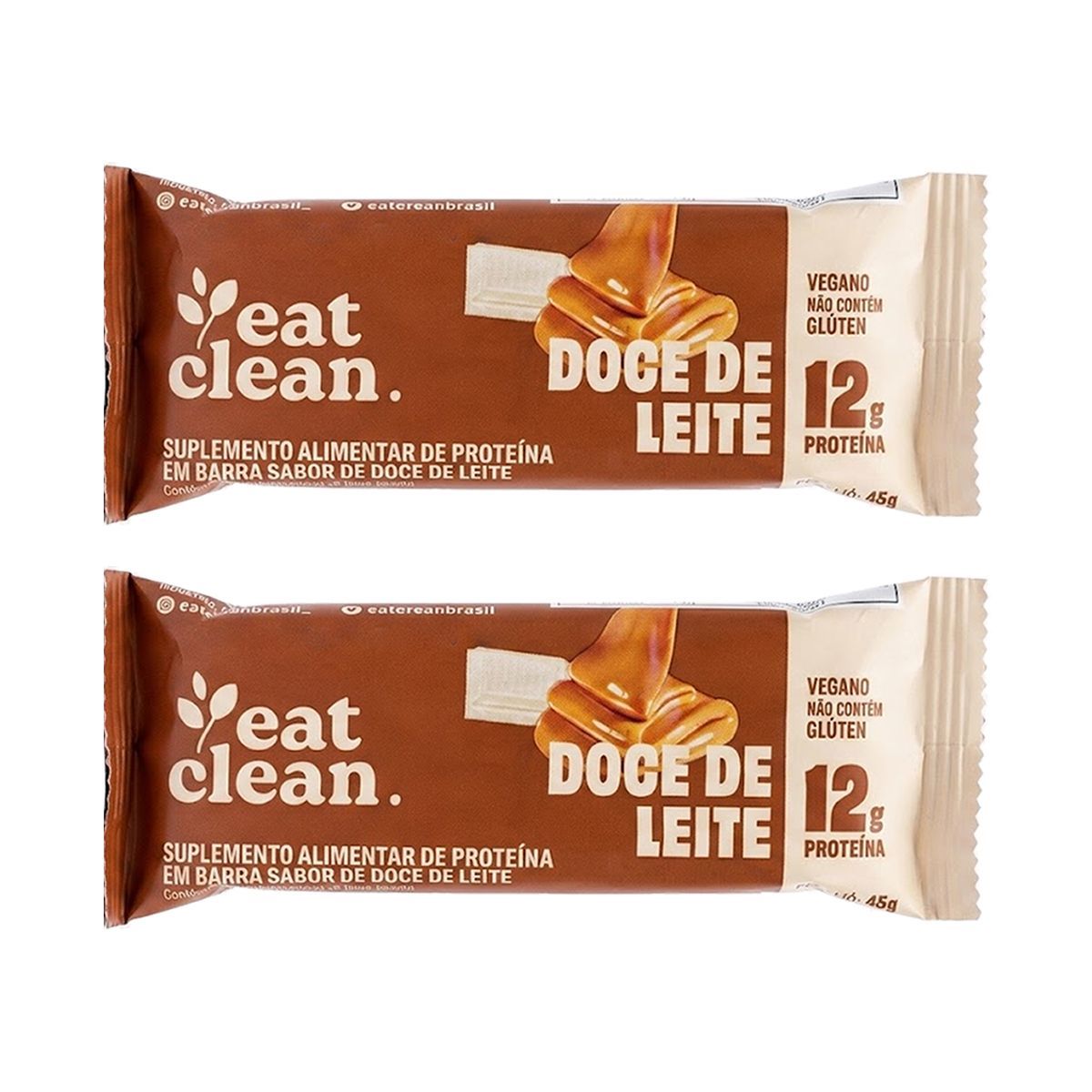 Kit 2X Barrinha de Proteina - 1 Barra 45g Doce de Leite - Eat Clean
