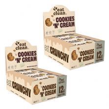 Kit 2X Barrinha de Proteina - 12 Barras 45g Cookies & Cream - Eat Clean