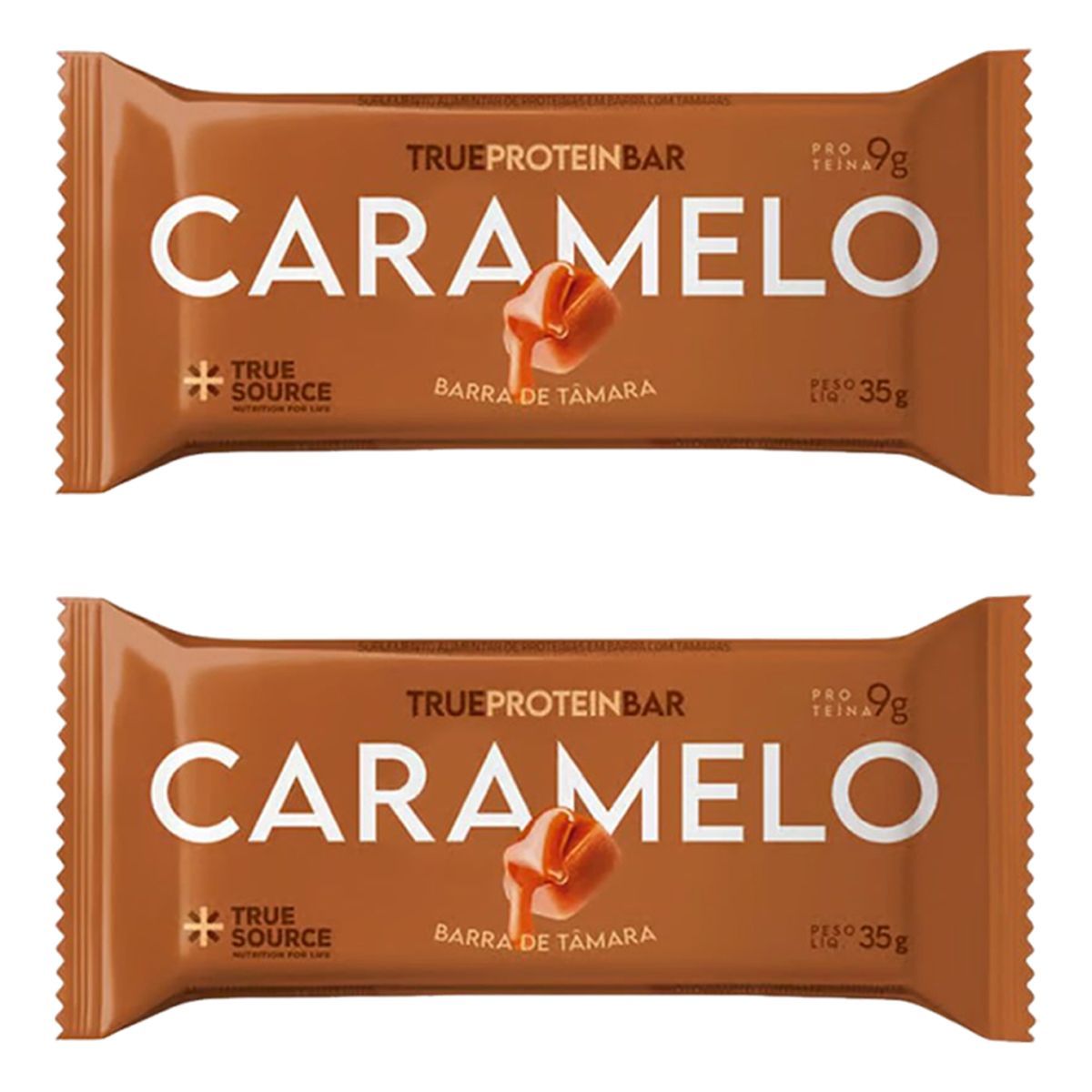 Kit 2X Barrinha de T�mara True Bar Protein - 1 Unidade de 35g Caramelo - True Source