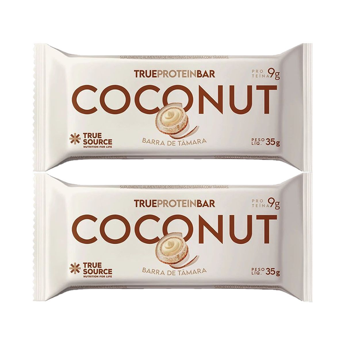 Kit 2X Barrinha de T�mara True Bar Protein - 1 Unidade de 35g Coconut- True Source