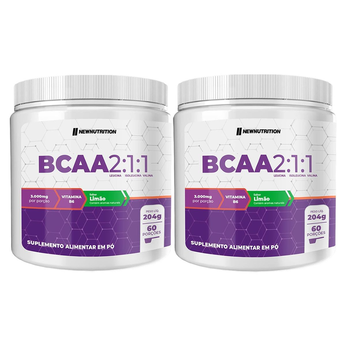 Kit 2X Bcaa 2:1:1 - 204g Lim�o - NewNutrition