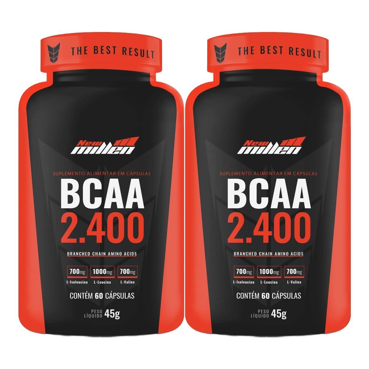 Kit 2X BCAA 2400 -  60 C�psulas - New Millen