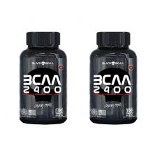 Kit 2X BCAA 2400 Caveira Preta - 100 Tabletes  - Black Skull