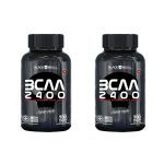 Kit 2X BCAA 2400 Caveira Preta - 100 Tabletes  - Black Skull
