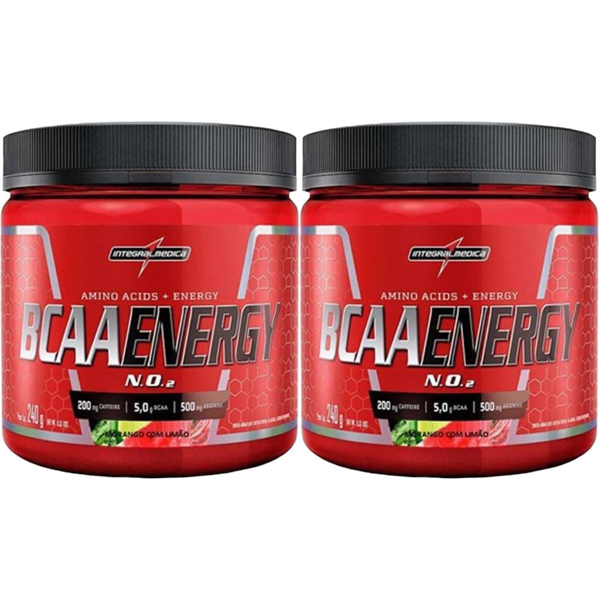 Kit 2X BCAA Energy N.O2 - 240g Morango com Lim�o - IntegralM�dica