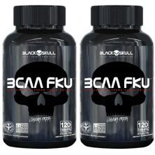 Kit 2X Bcaa FKU - 120 Tablets - Black skull
