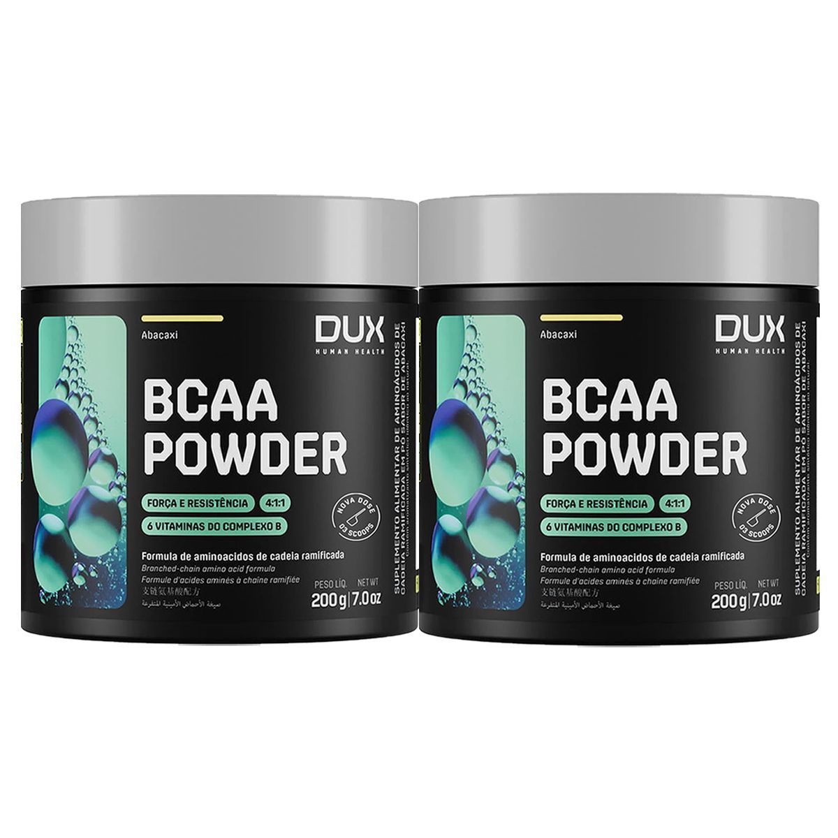 Kit 2X Bcaa Powder - 200g Abacaxi - Dux Nutrition