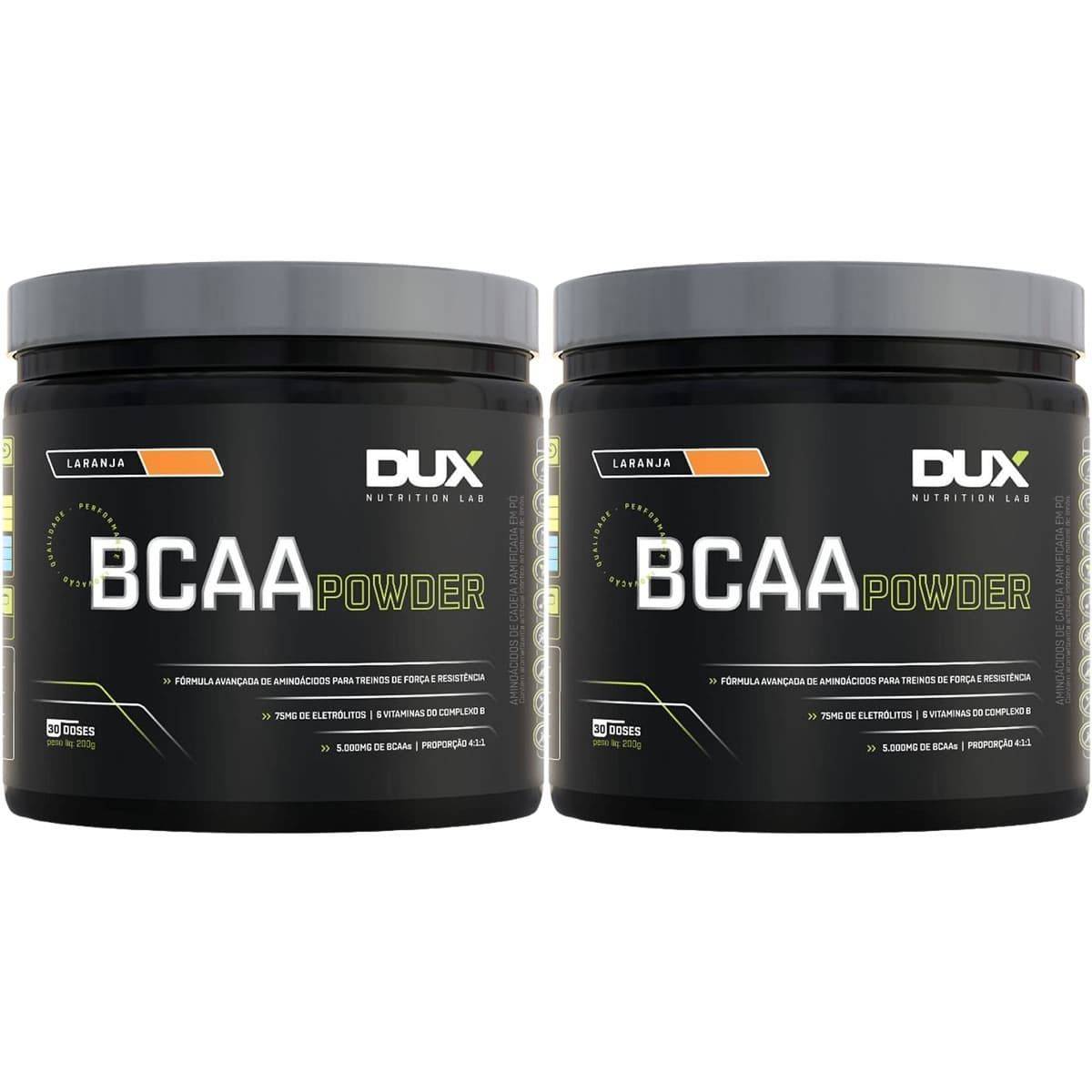 Kit 2X Bcaa Powder - 200g Laranja - Dux Nutrition