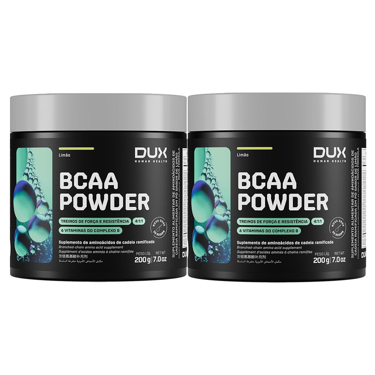 Kit 2X Bcaa Powder - 200g Lim�o - Dux Nutrition
