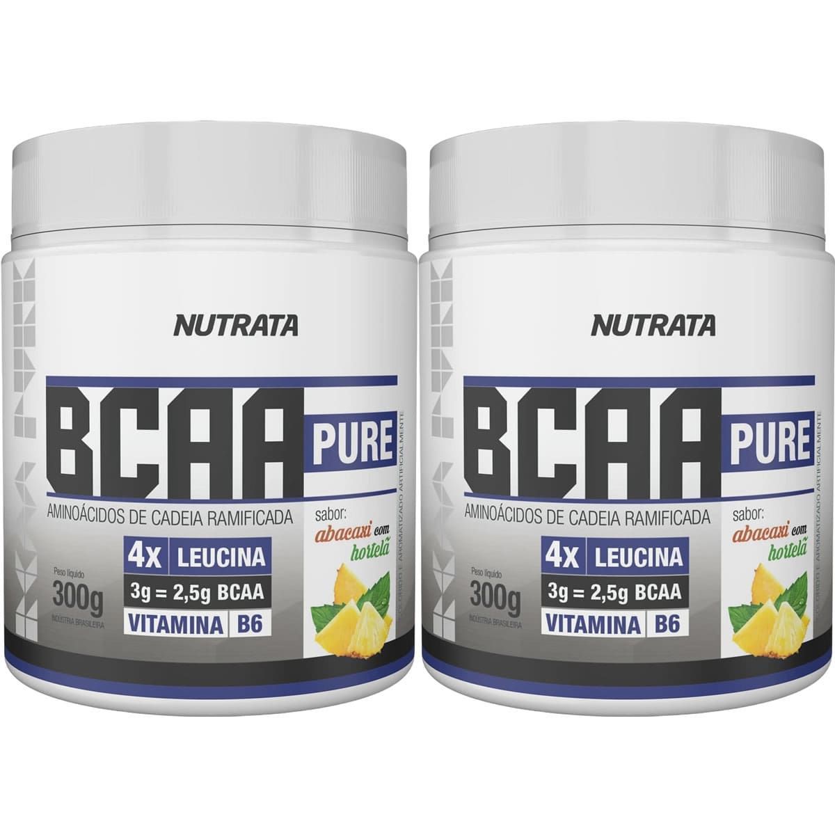 Kit 2X BCAA Pure - 300g Abacaxi com Hortel� - Nutrata