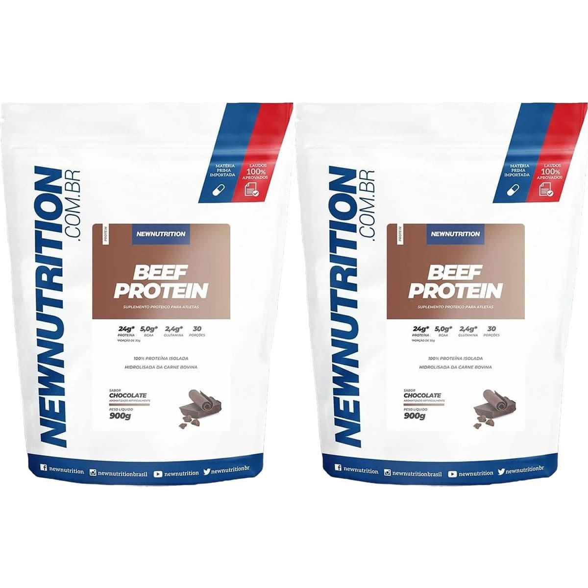 Kit 2X Beef Protein - 900g Chocolate- NewNutrition