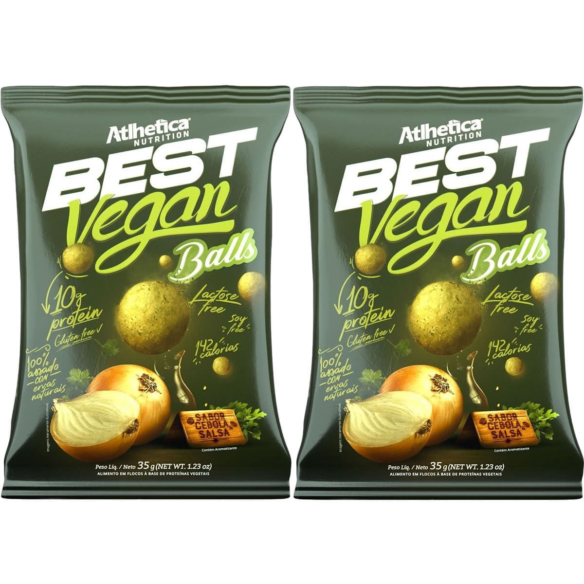 Kit 2X Best Vegan Balls - 35g Cebola e Salsa - Atlhetica Nutrition