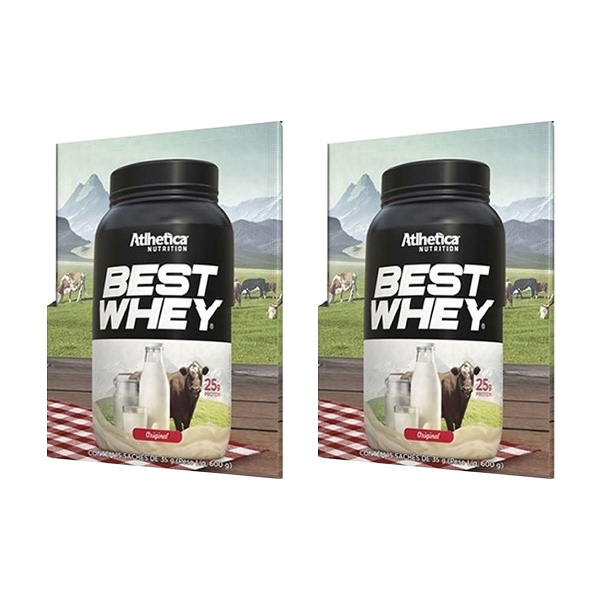 Kit 2X Best Whey - 1 sach� 35g Original - Atlhetica Nutrition