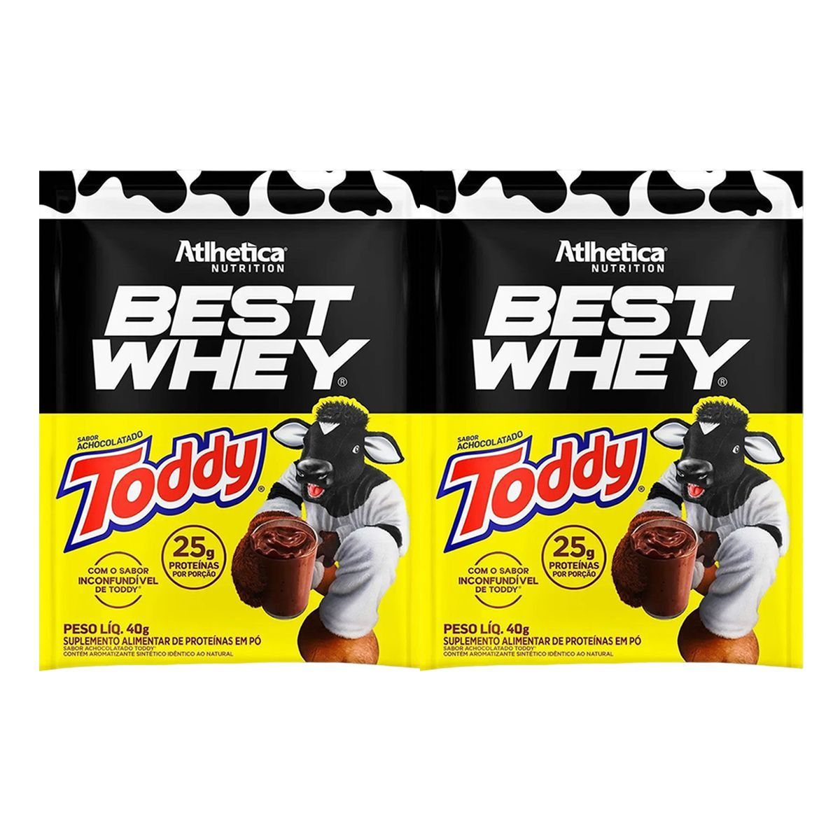 Kit 2X Best Whey - 1 Sach� 40g Achocolatado Toddy - Atlhetica Nutrition