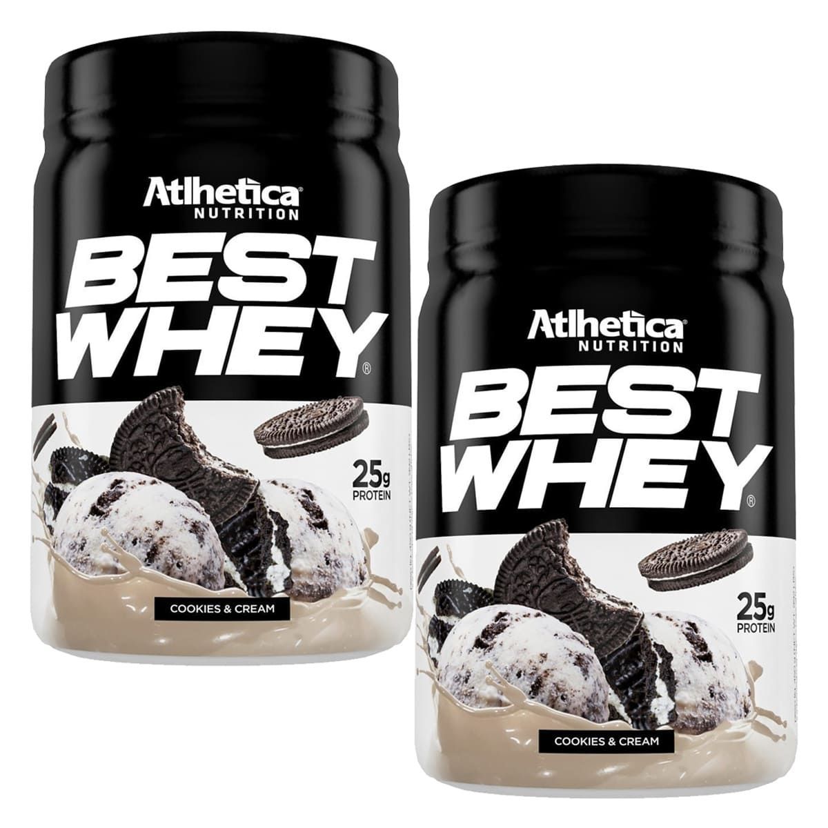Kit 2X Best Whey - 450g Cookies&Cream - Atlhetica Nutrition