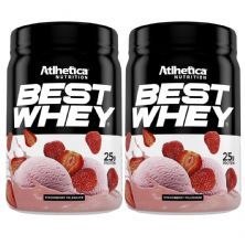 Kit 2X Best Whey - 450g Strawberry Milkshake - Atlhetica Nutrition