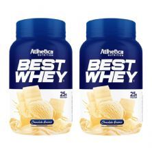 Kit 2X Best Whey - 900g Chocolate Branco - Atlhetica Nutrition