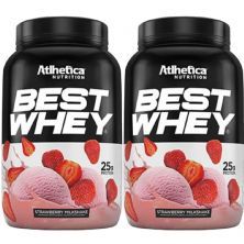 Kit 2X Best Whey - 900g Strawberry Milkshake - Atlhetica Nutrition