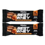 Kit 2X Best Whey Bar - 1 Unidade 62g Crocante de Caramelo - Atlhetica Nutrition