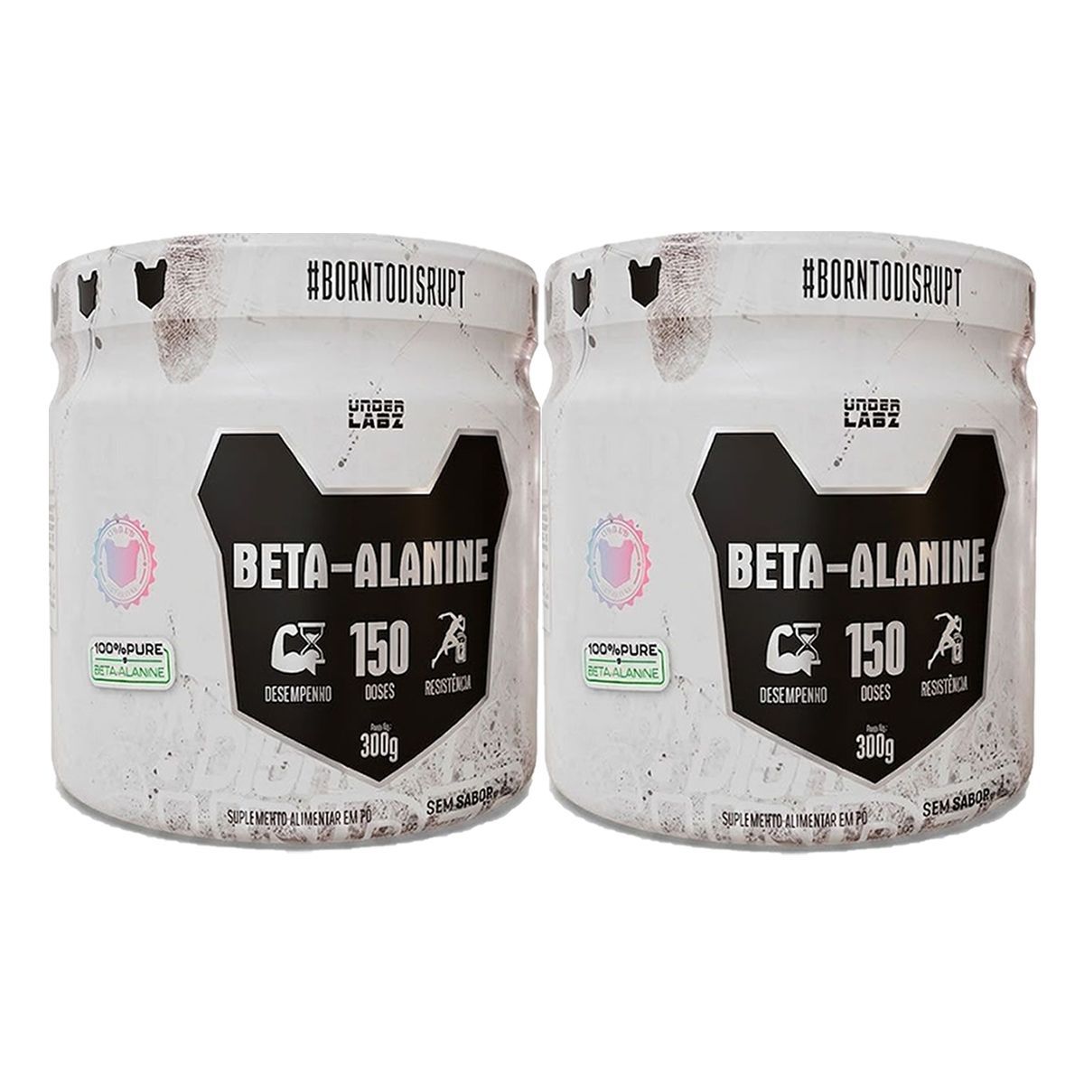 Kit 2X Beta Alanine Borntodisrupt - 300g Sem Sabor - Under Labz
