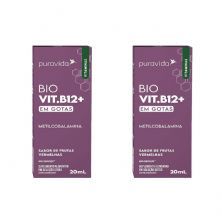 Kit 2X Bio Vit B12+ Nova Composi��o - 20ml Frutas Vermelhas - Puravida
