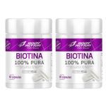 Kit 2X Biotina 100% Pura - 60 C�psulas - Body Action
