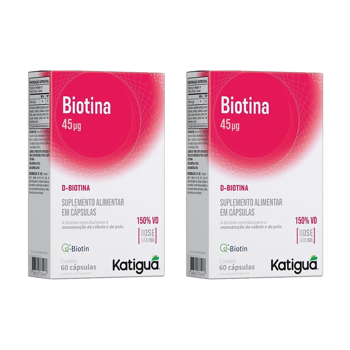 Kit 2X Biotina Dose M�xima - 60 C�psulas - Katigu�