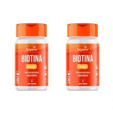 Kit 2X Biotina Mastigavel - 60 Pastilhas Morango - Bigens