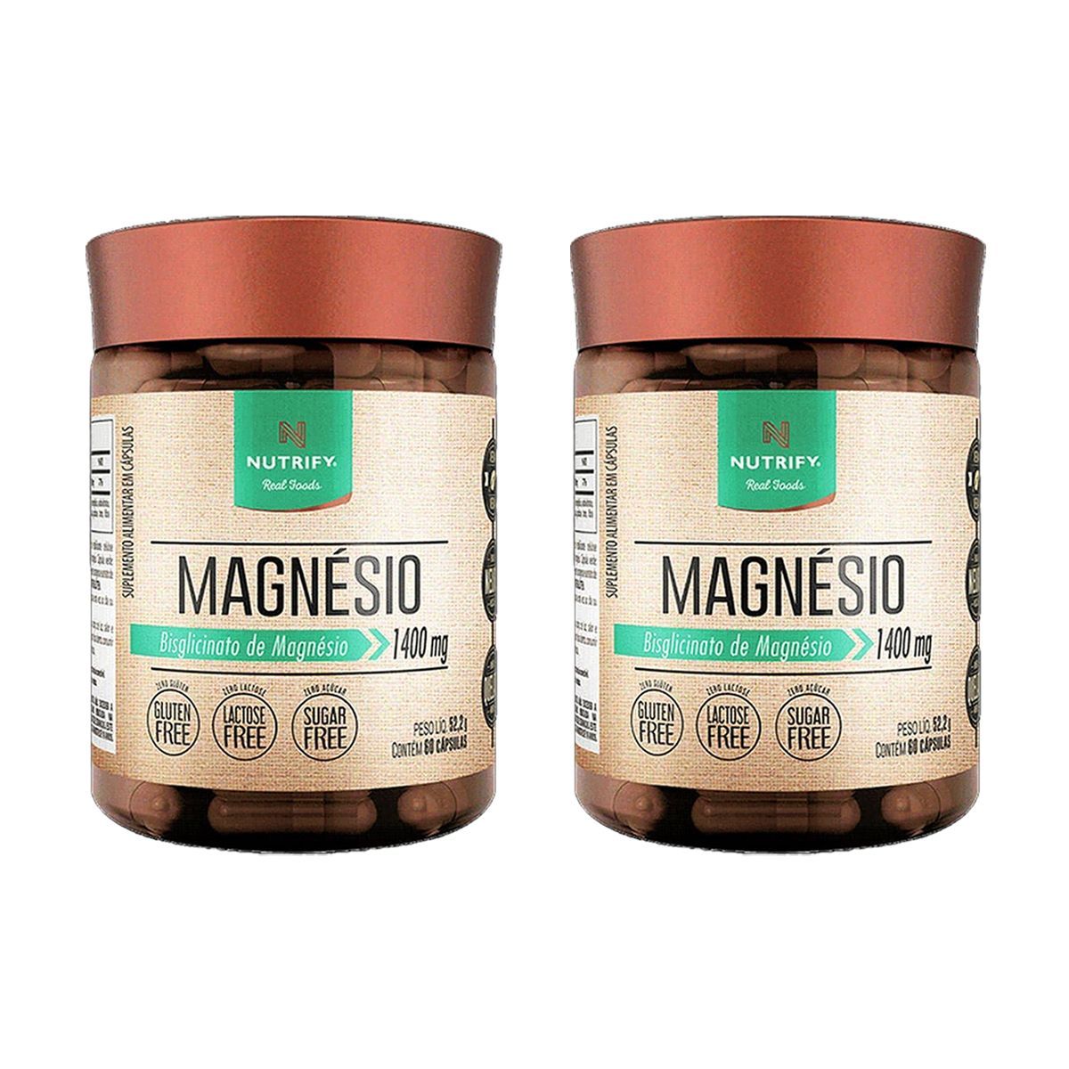 Kit 2X Bisglicinato de Magnesio - 60 C�psulas - Nutrify