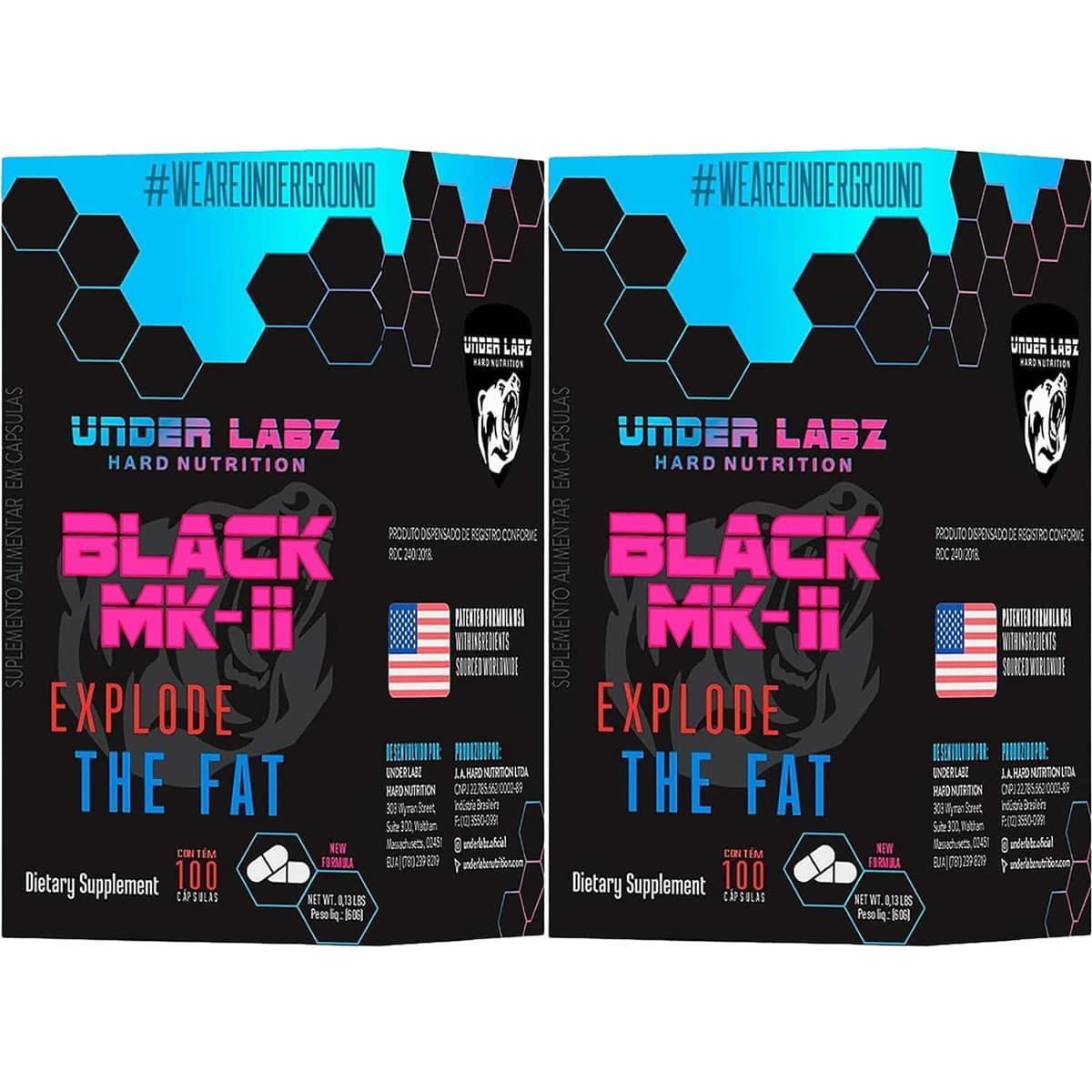 Kit 2X Black Mk II Explode - 100 C�psulas - Under Labz