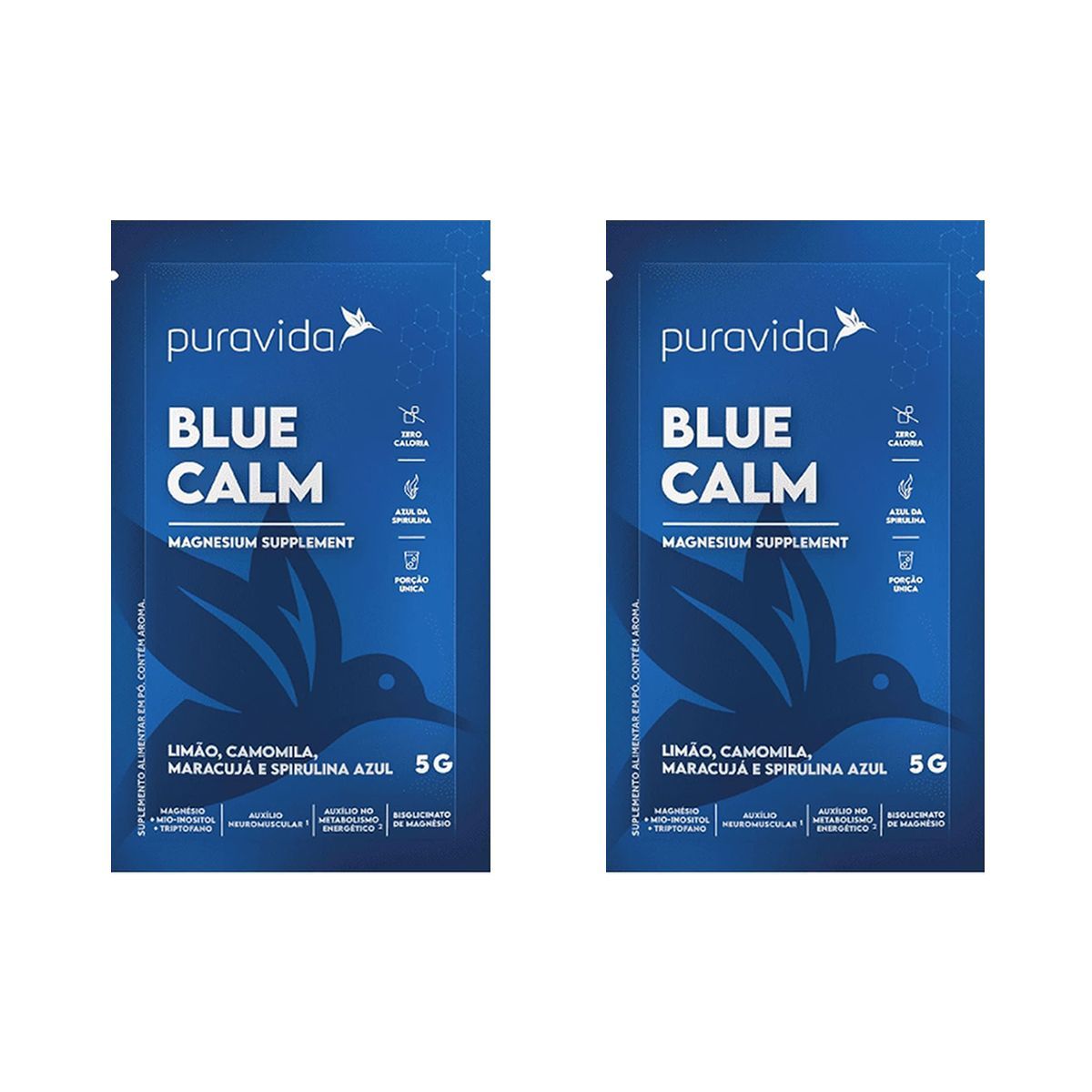 Kit 2X Blue Calm - 1 Sach� de 5g Lim�o - Puravida