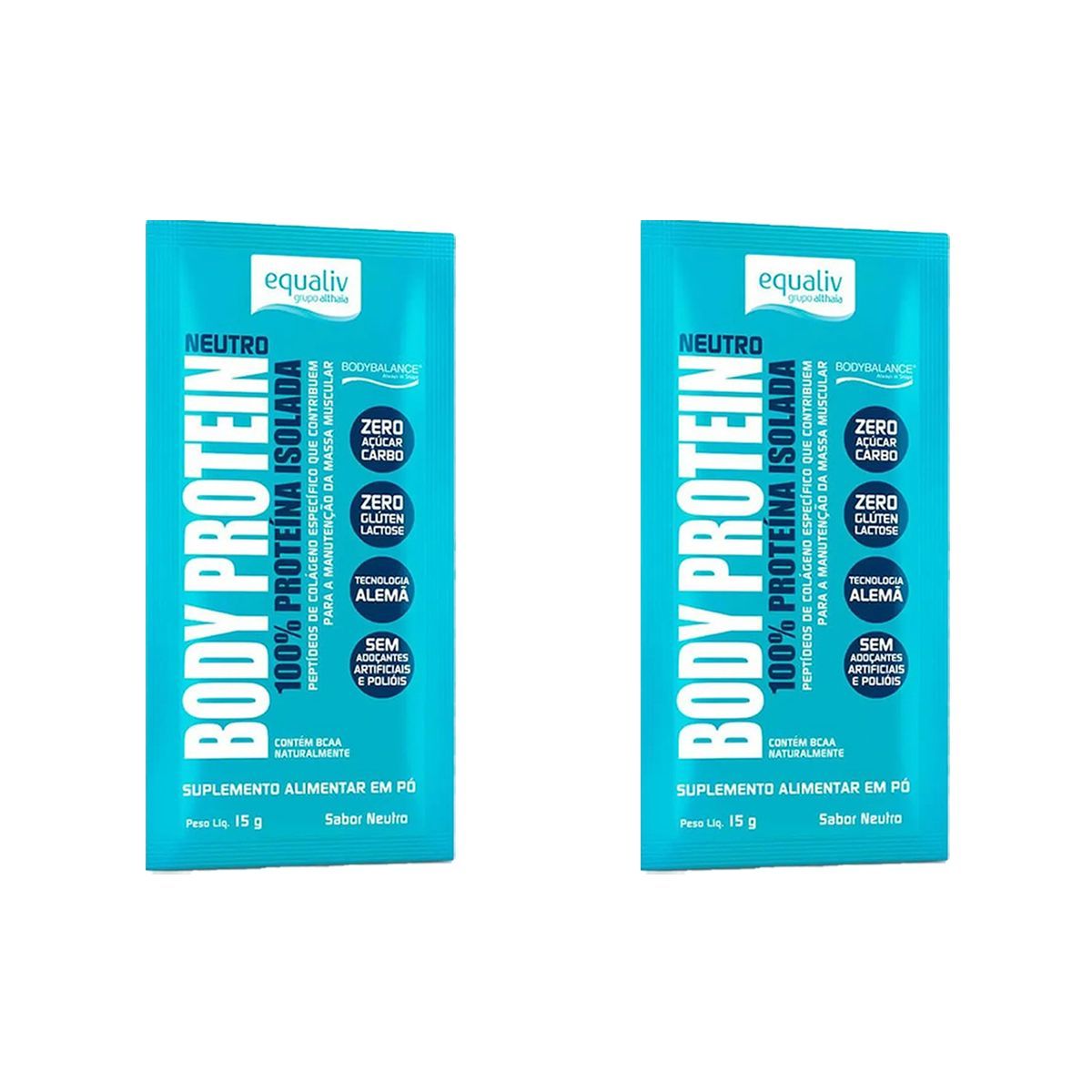 Kit 2X Body Protein - 1 Sach� 15g Neutro - Equaliv