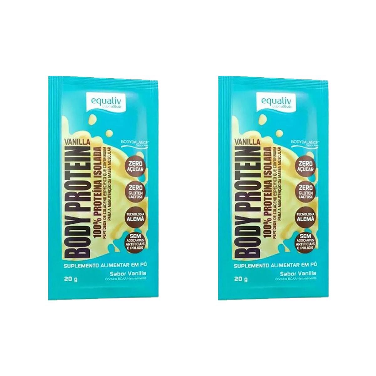 Kit 2X Body Protein - 1 Sach� 20g Vanilla - Equaliv