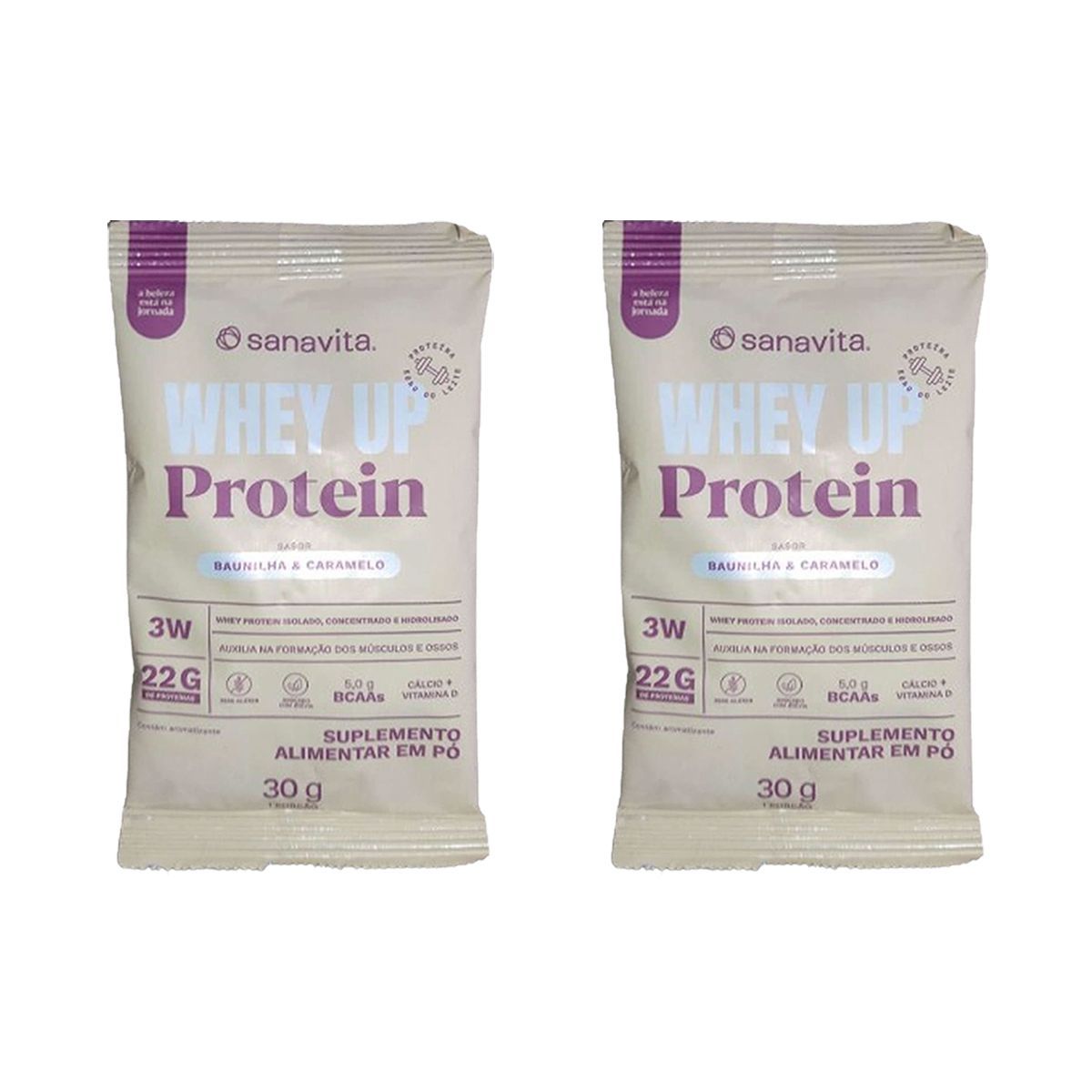 Kit 2X Body Up Protein - 1 Sach� 20g Baunilha & Caramelo - Sanavita