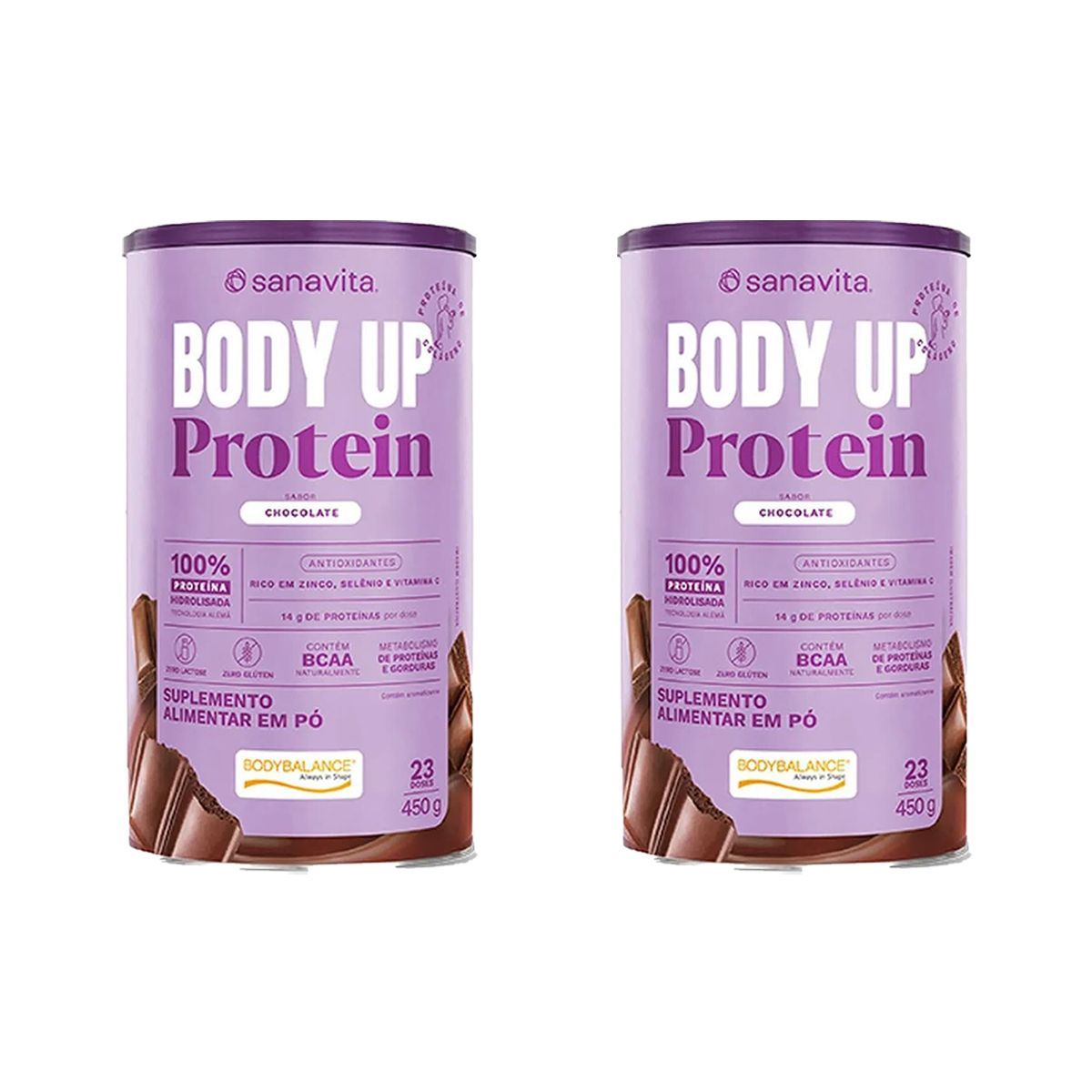 Kit 2X Body up Protein - 450g Chocolate - Sanavita