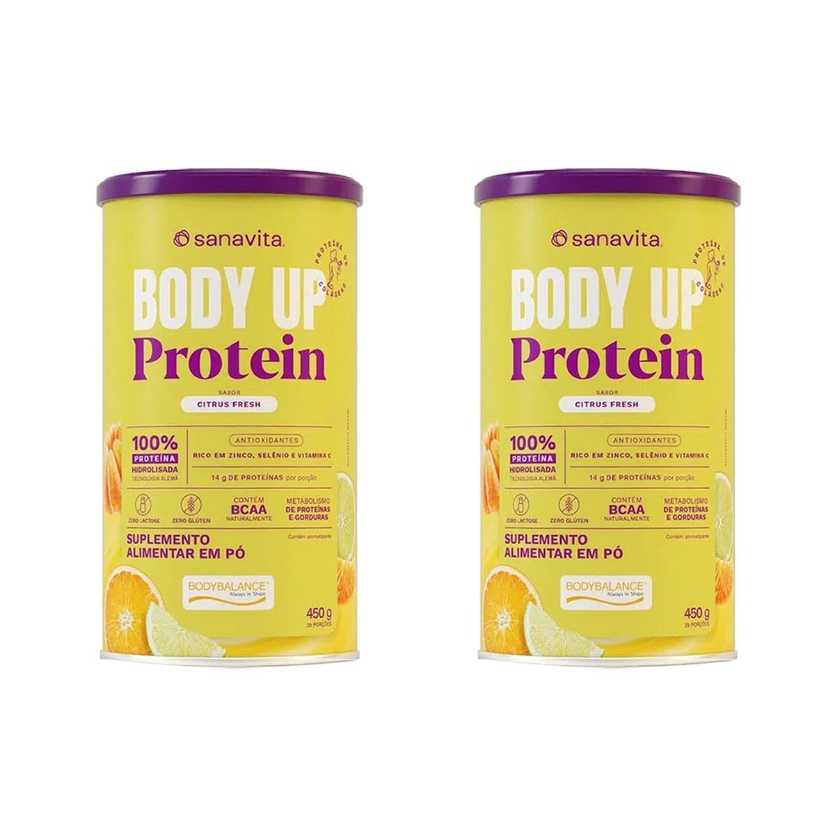 Kit 2X Body up Protein - 450g Citrus Fresh - Sanavita