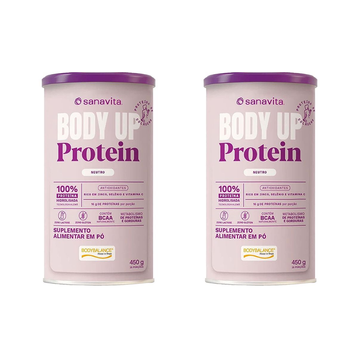 Kit 2X Body up Protein - 450g Neutro - Sanavita