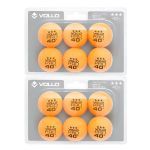 Kit 2X Bola T�nis de Mesa 3 Estrela - 6 Unidades Laranja - Vollo Sports
