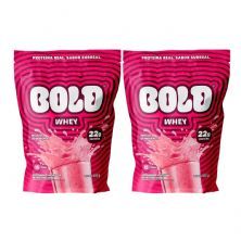 Kit 2X Bold Whey - 450g Refil Mousse de Morango - Bold