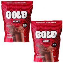 Kit 2X Bold Whey - 900g Refil Chocolate ao Leite - Bold