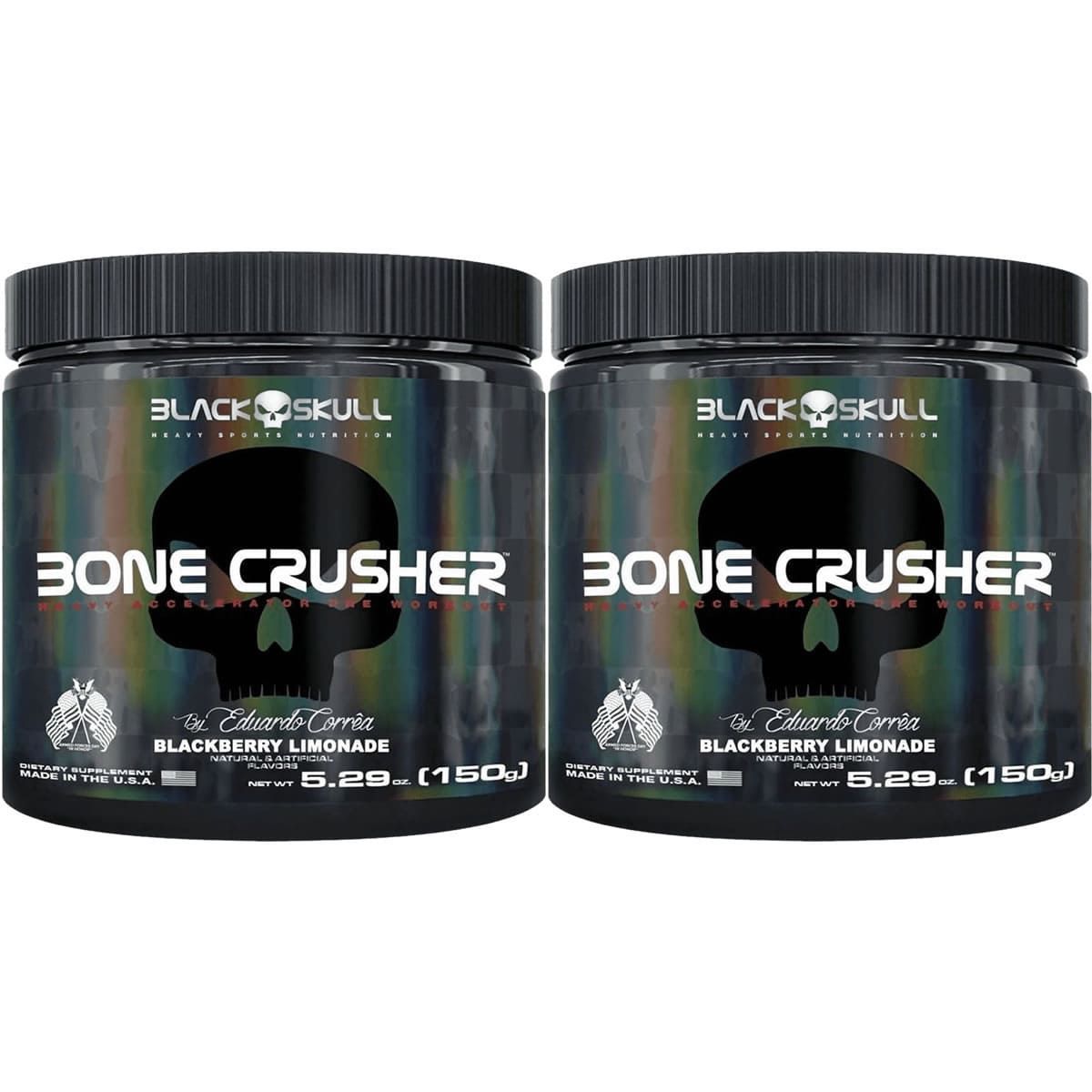 Kit 2X Bone Crusher - 150g Blackberry Lemonade - Black Skull