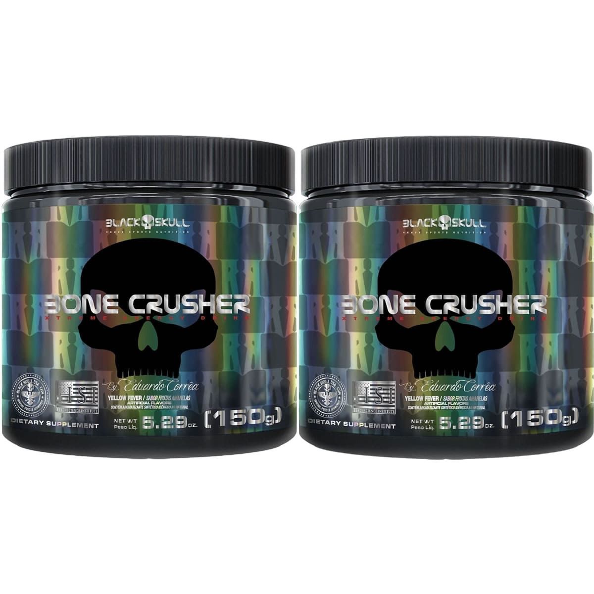 Kit 2X Bone Crusher - 150g Frutas Amarelas  - Black Skull