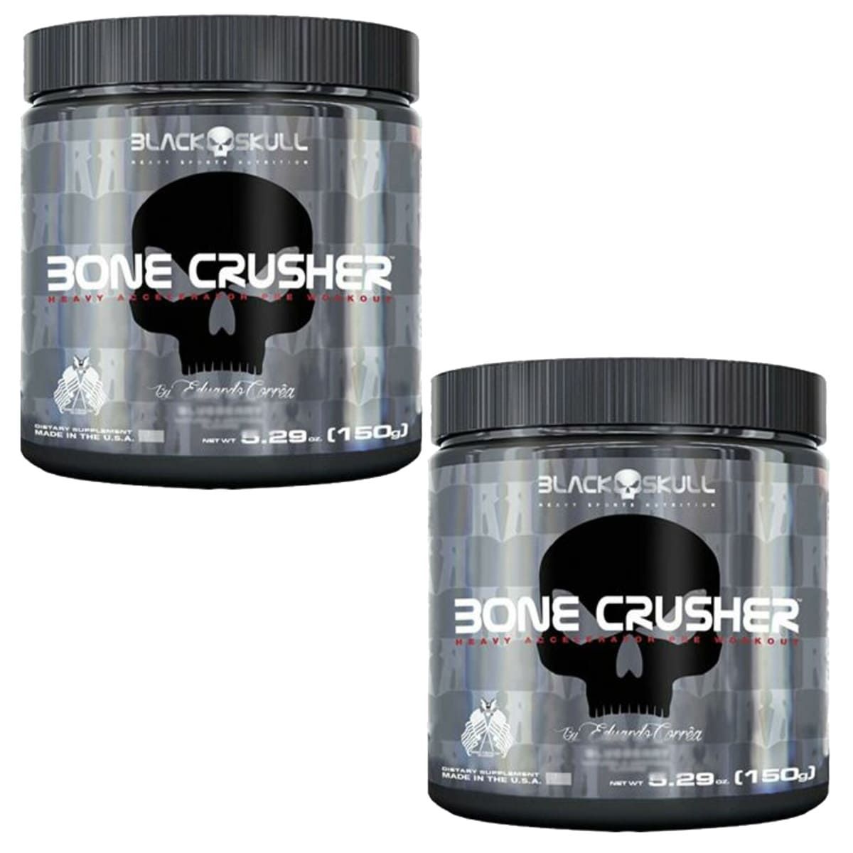 Kit 2X Bone Crusher - 150g Yellow Fever - Black Skull
