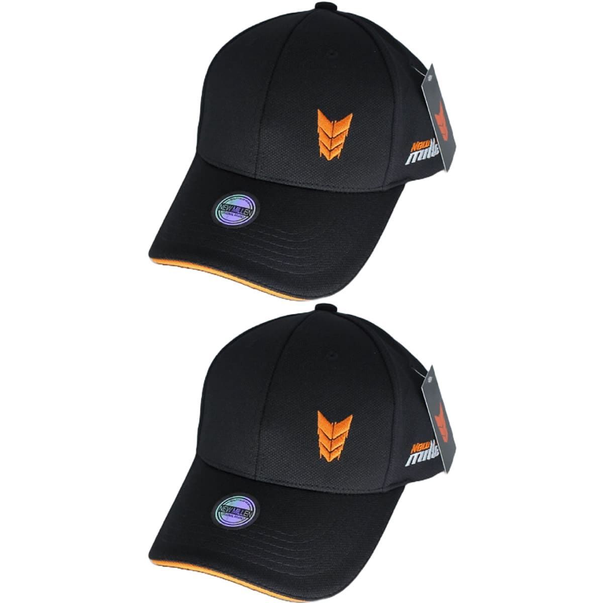 Kit 2X Bone Unissex Fechado - Preto e Laranja - New Millen