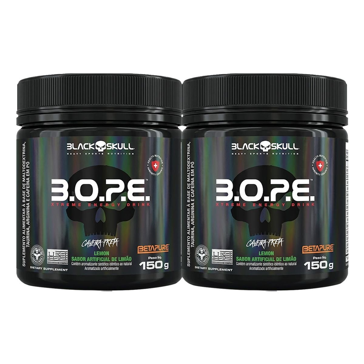 Kit 2X BOPE Beta Pure - 150g Lim�o - Black Skull