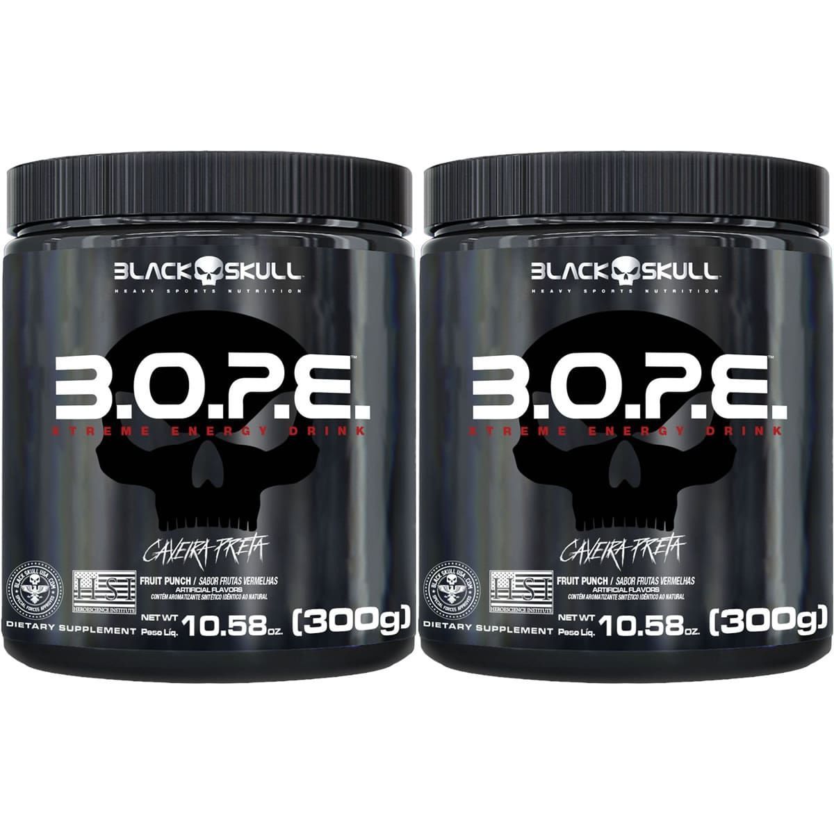 Kit 2X BOPE Beta Pure - 300g Frutas Vermelhas - Black Skull