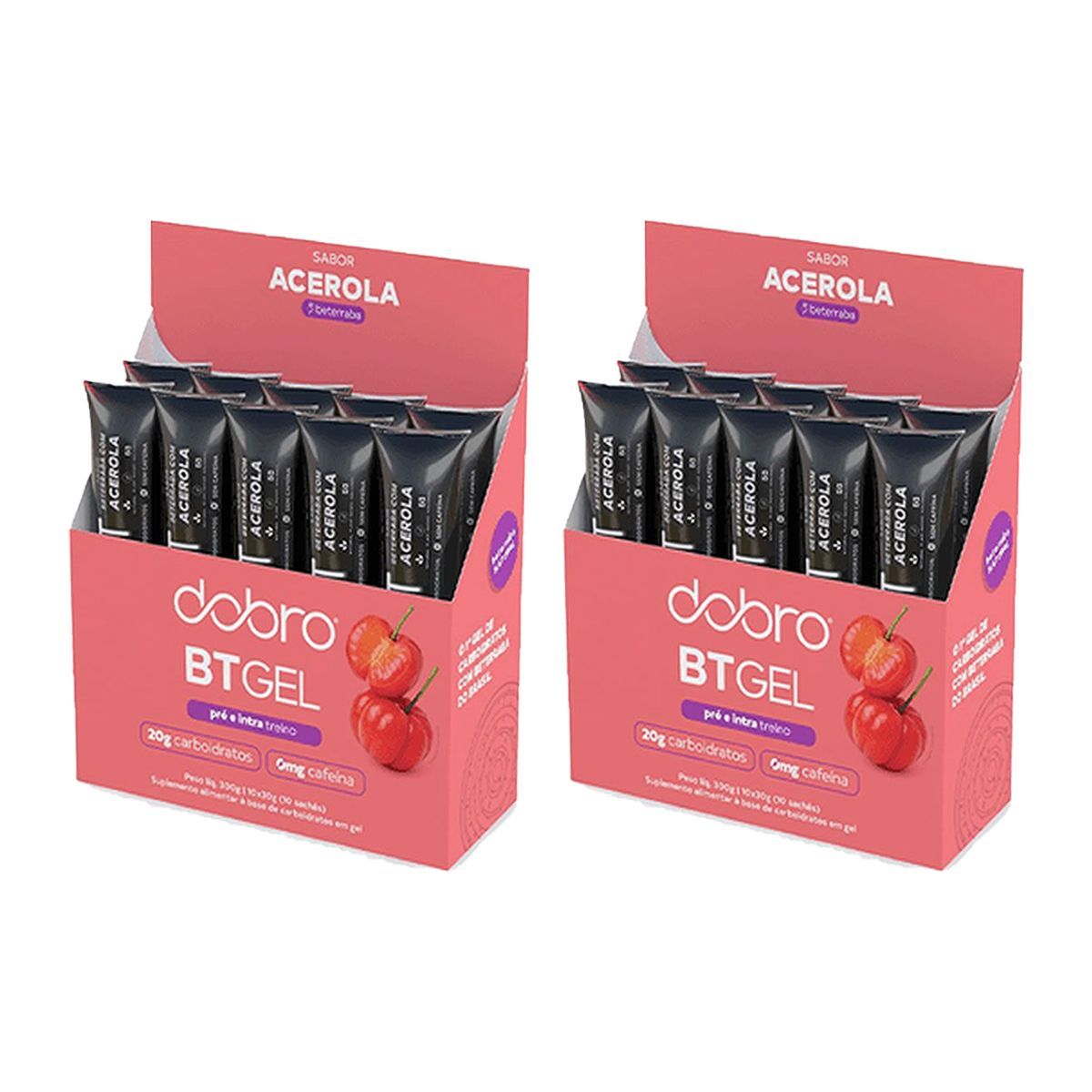 Kit 2X BT Gel - 10 Sach�s 30g Acerola com Beterraba - Dobro