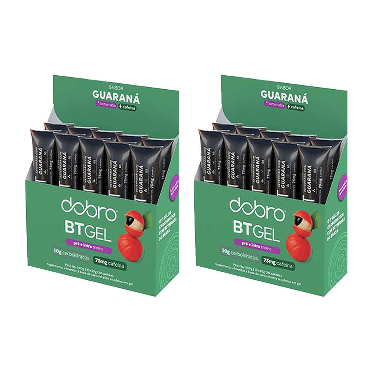 Kit 2X BT Gel - 10 Sach�s 30g Guaran� com Beterraba - Dobro