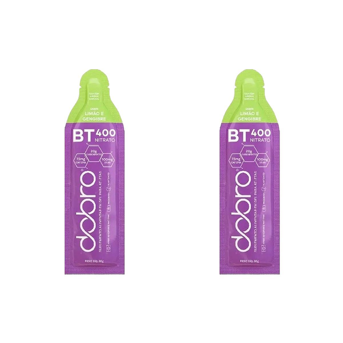 Kit 2X BT Nitrato Gel Cafe�na - 1 Sach� 30g Lim�o e Gengibre - Dobro