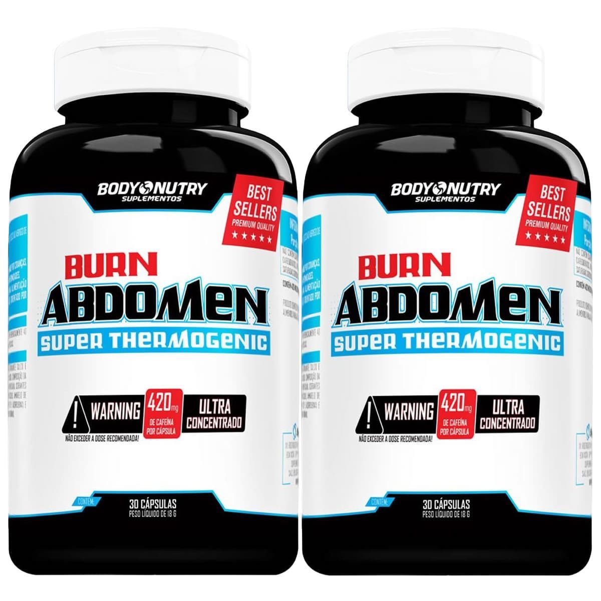 Kit 2X Burn Abdomen - 30 C�psulas - Body Nutry